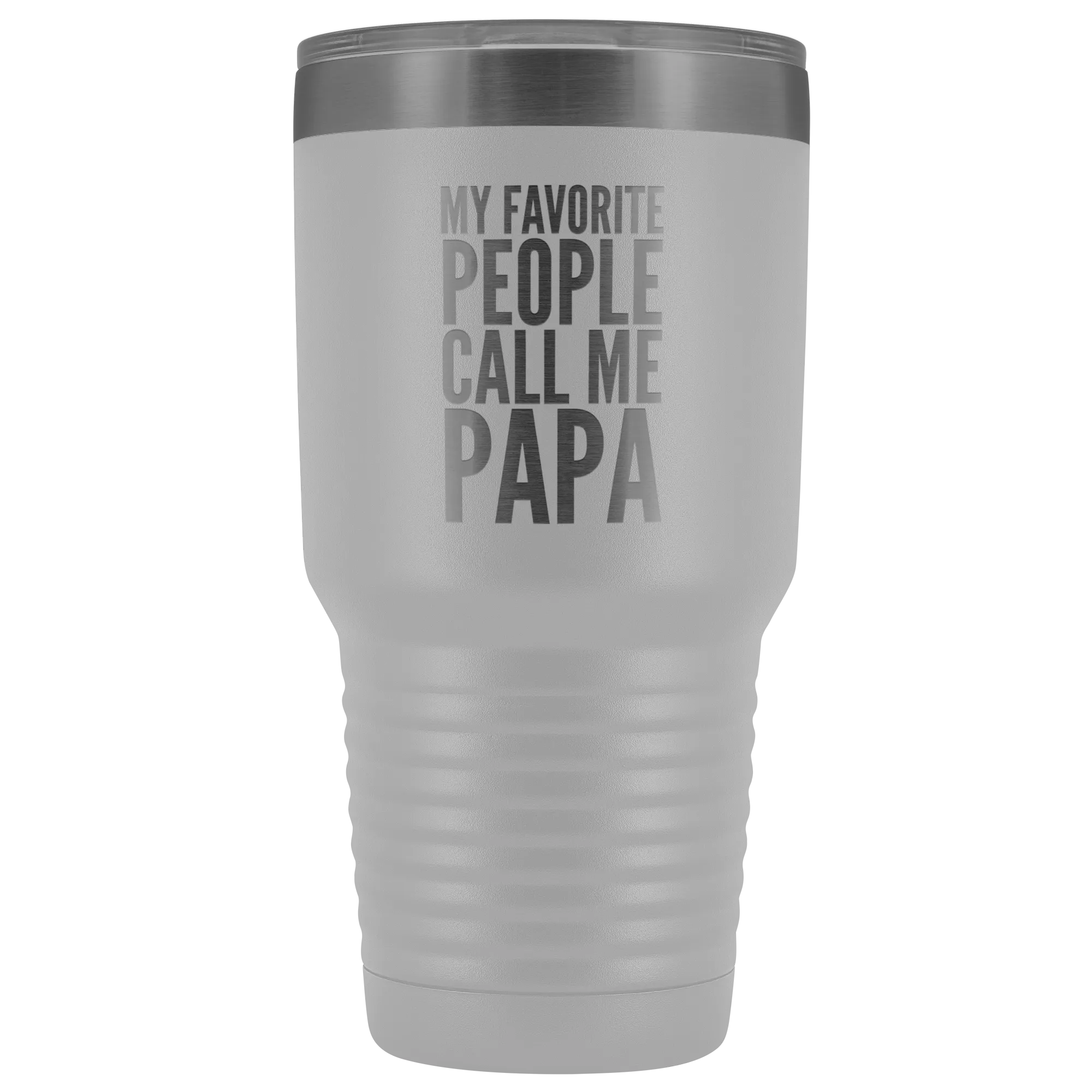 Papa Gifts My Favorite People Call Me Papa Tumbler Funny Metal Mug for Papas Double Wall Insulated Hot Cold Travel Cup 30oz BPA Free