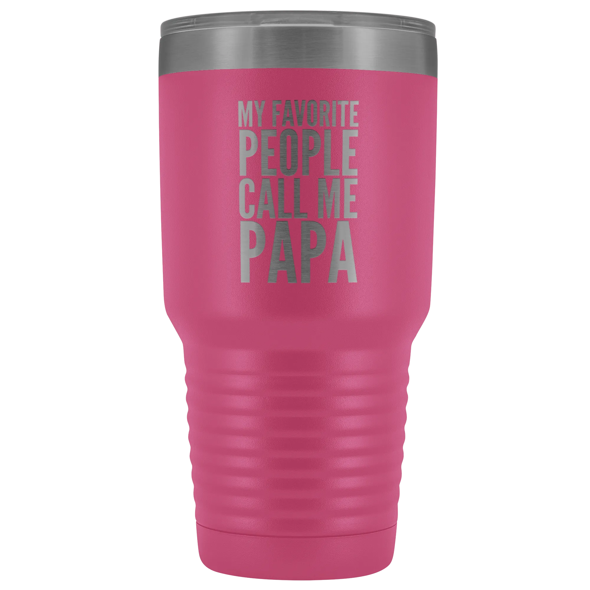 Papa Gifts My Favorite People Call Me Papa Tumbler Funny Metal Mug for Papas Double Wall Insulated Hot Cold Travel Cup 30oz BPA Free