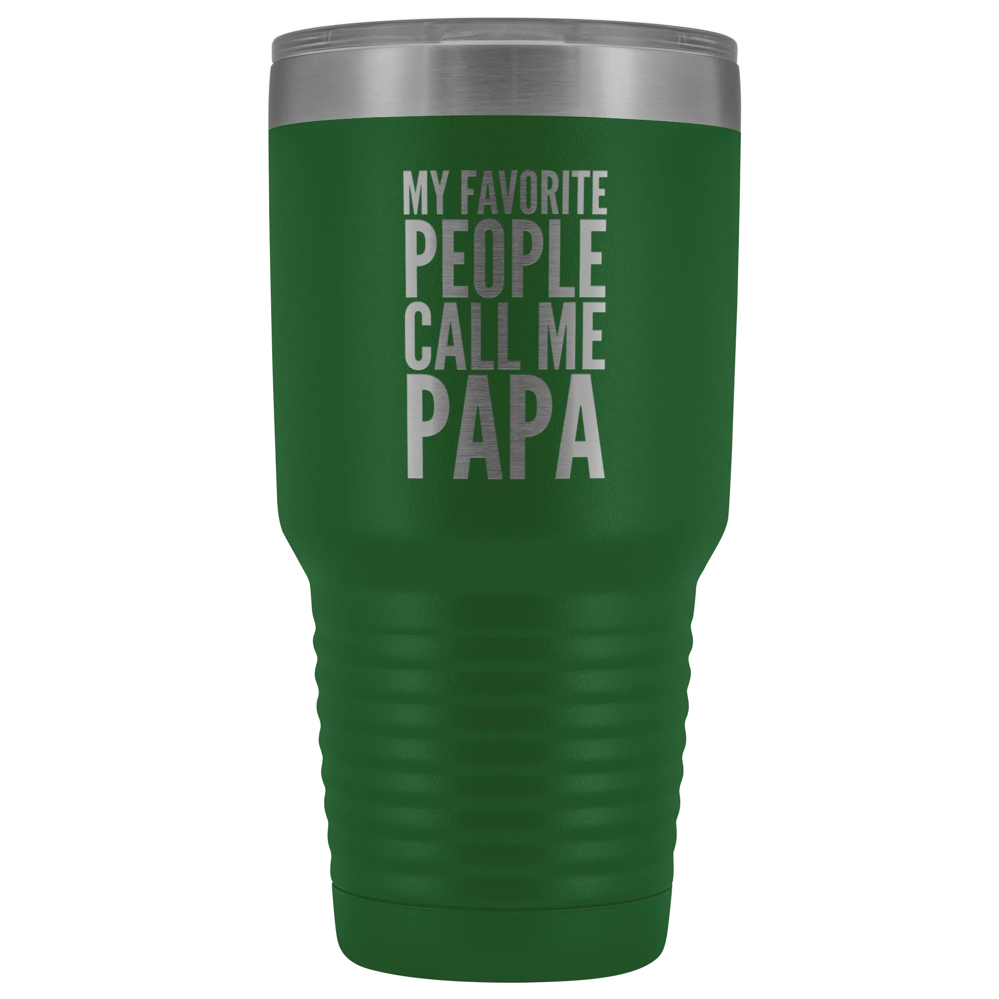 Papa Gifts My Favorite People Call Me Papa Tumbler Funny Metal Mug for Papas Double Wall Insulated Hot Cold Travel Cup 30oz BPA Free