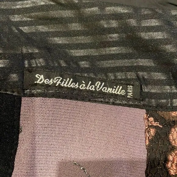 Paris France Designer DES FILLES a La VANILLE Skirt Evening Wear Size Medium