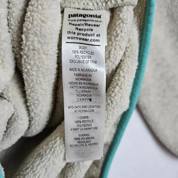PATAGONIA Lightweight Synchilla Snap-T Pullover Fleece Jacket Womens XS 25455