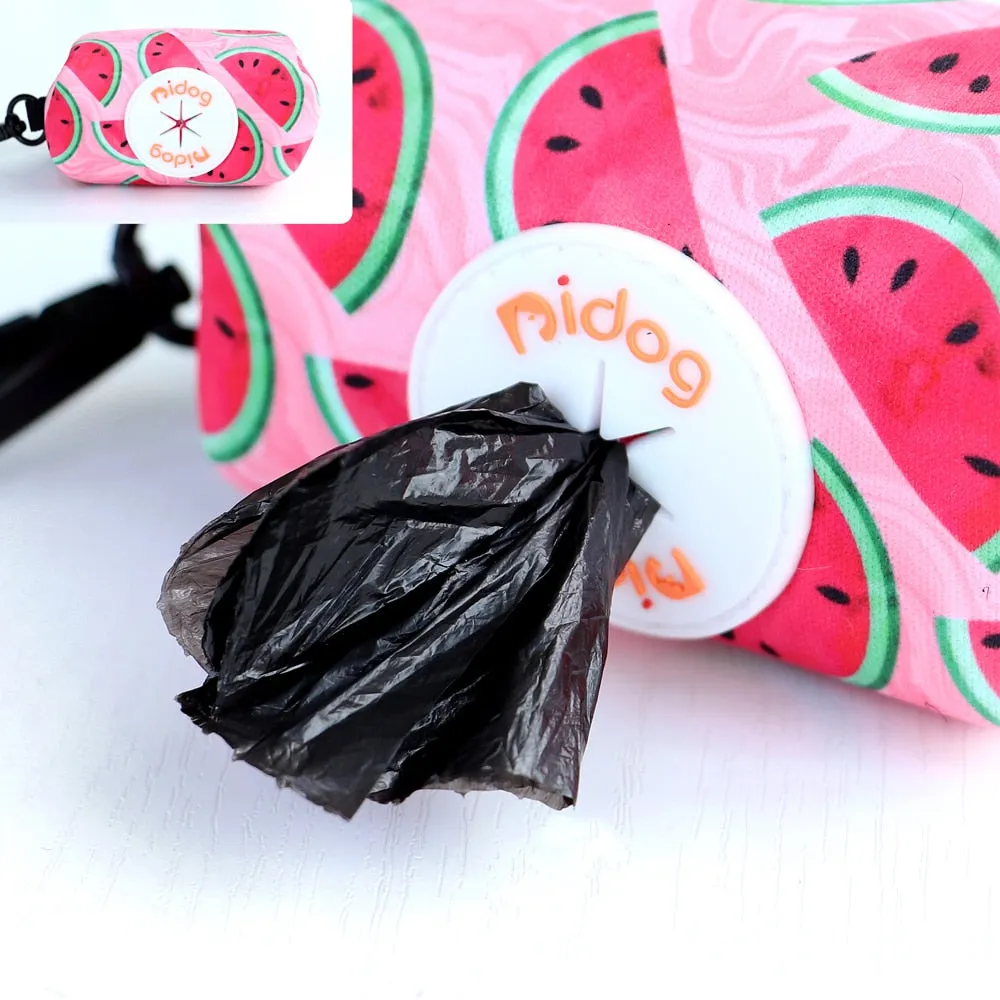 Patterns And Shades: Bow Collar, Leash And Poop Bag Pack