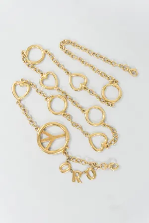 Peace, Love, & Oro Belt / Accessory Chain
