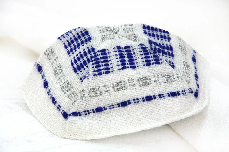 Perach - Wool Tallit - Blue and Silver
