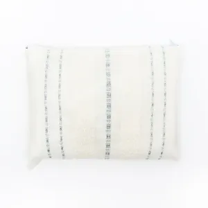Perach - Wool Tallit - Silver Stripes on Off-White