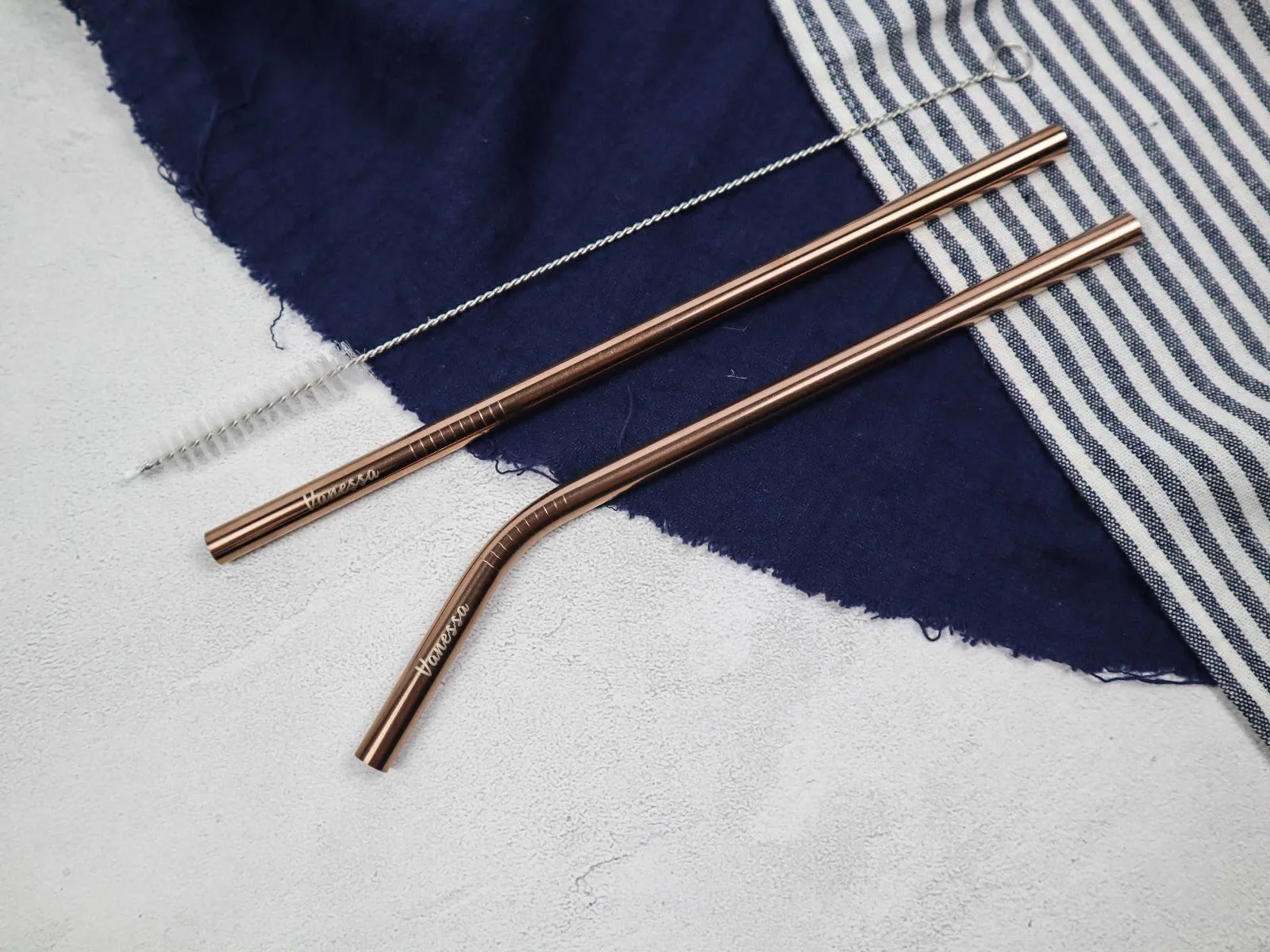 Personalise Metal Straw Set