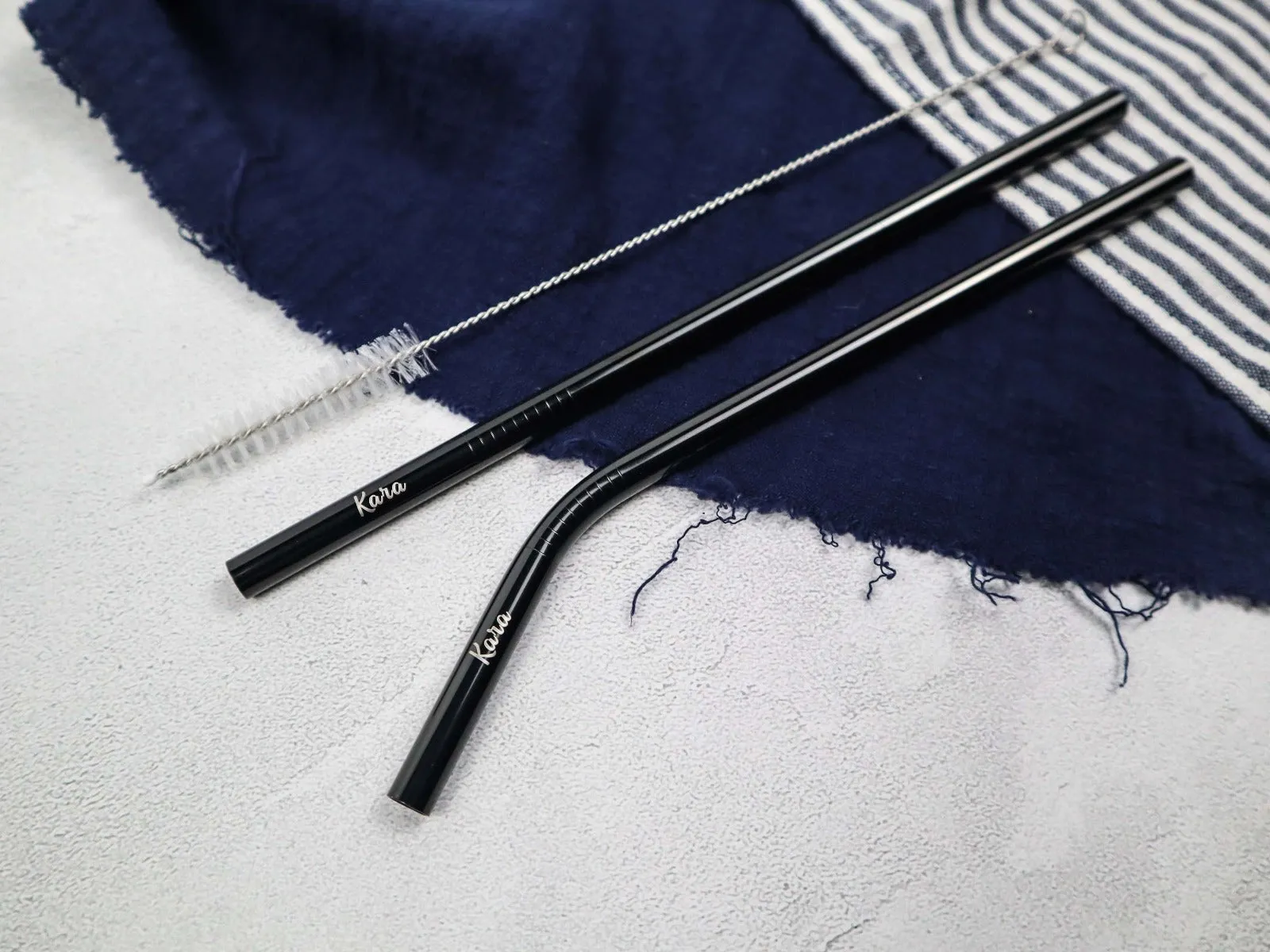 Personalise Metal Straw Set