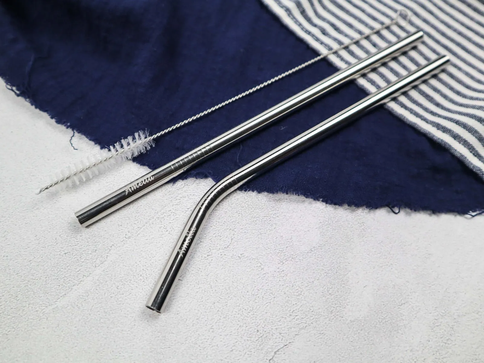 Personalise Metal Straw Set