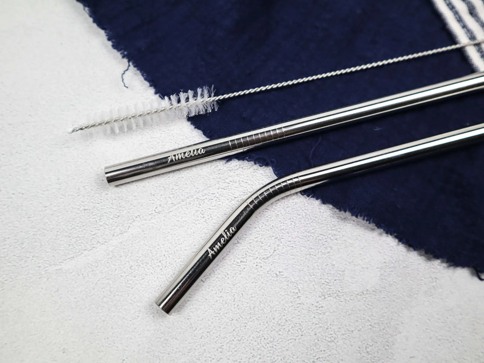 Personalise Metal Straw Set