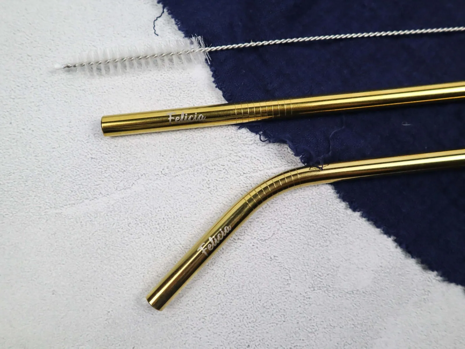 Personalise Metal Straw Set