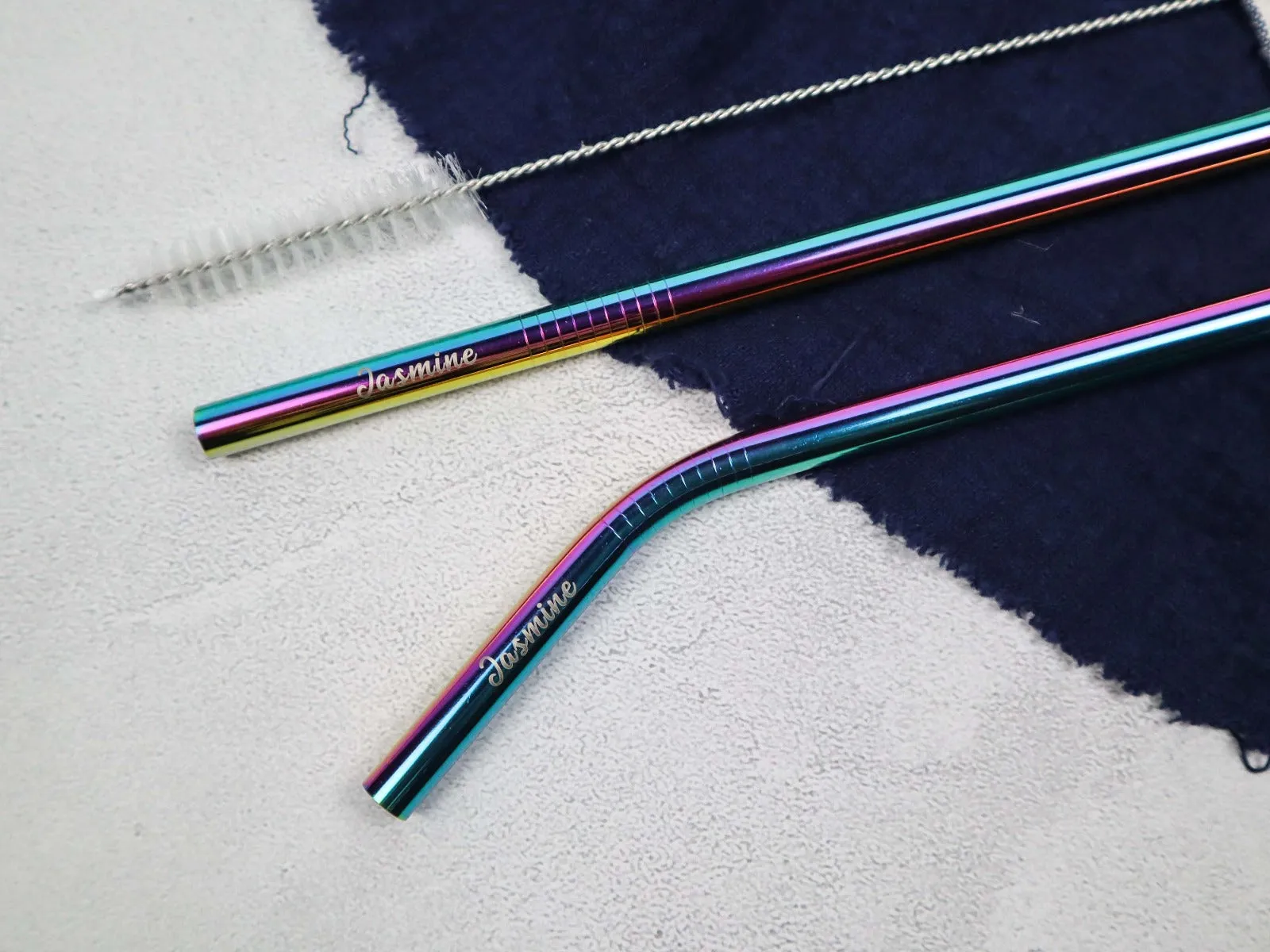 Personalise Metal Straw Set