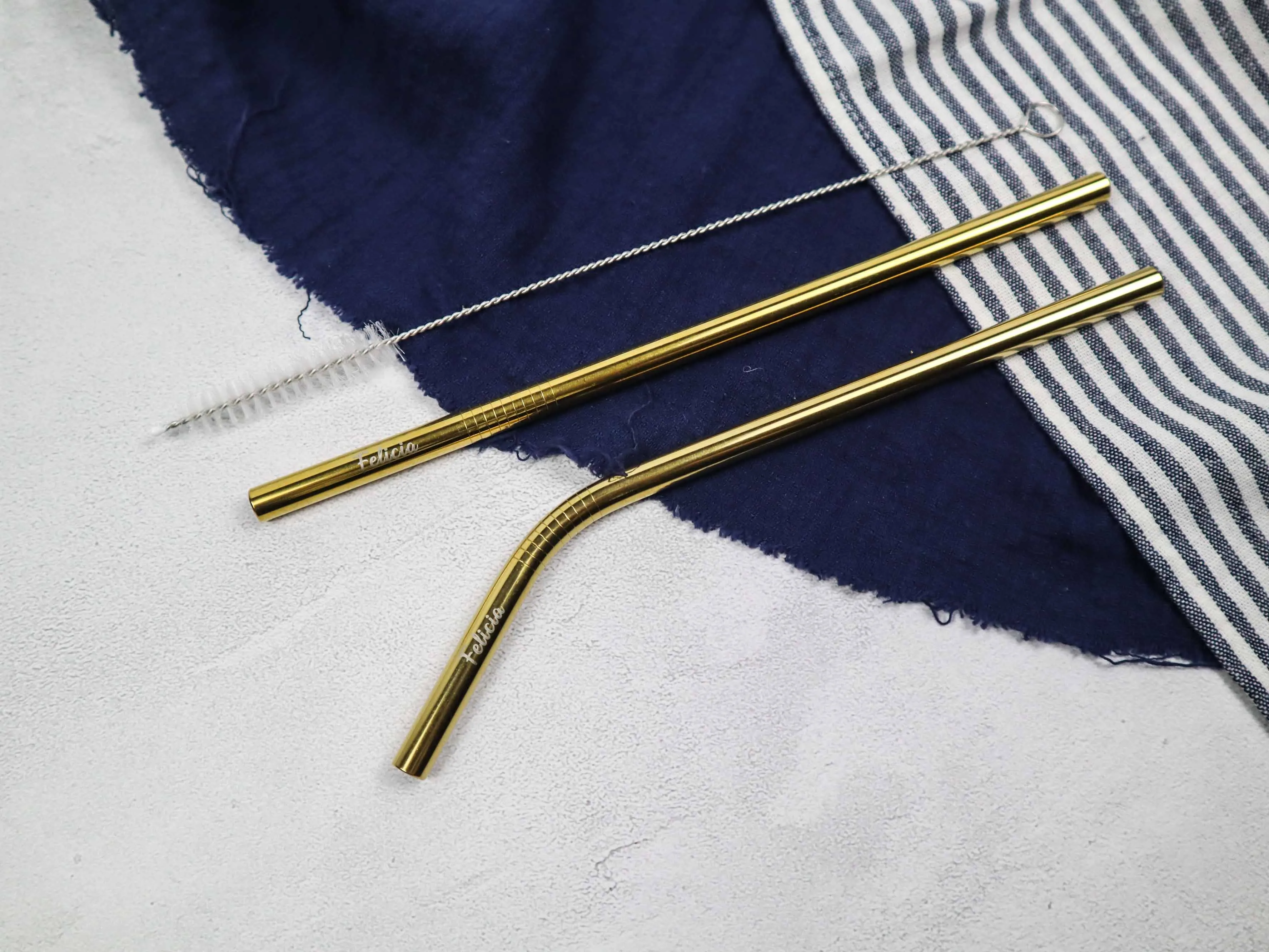 Personalise Metal Straw Set