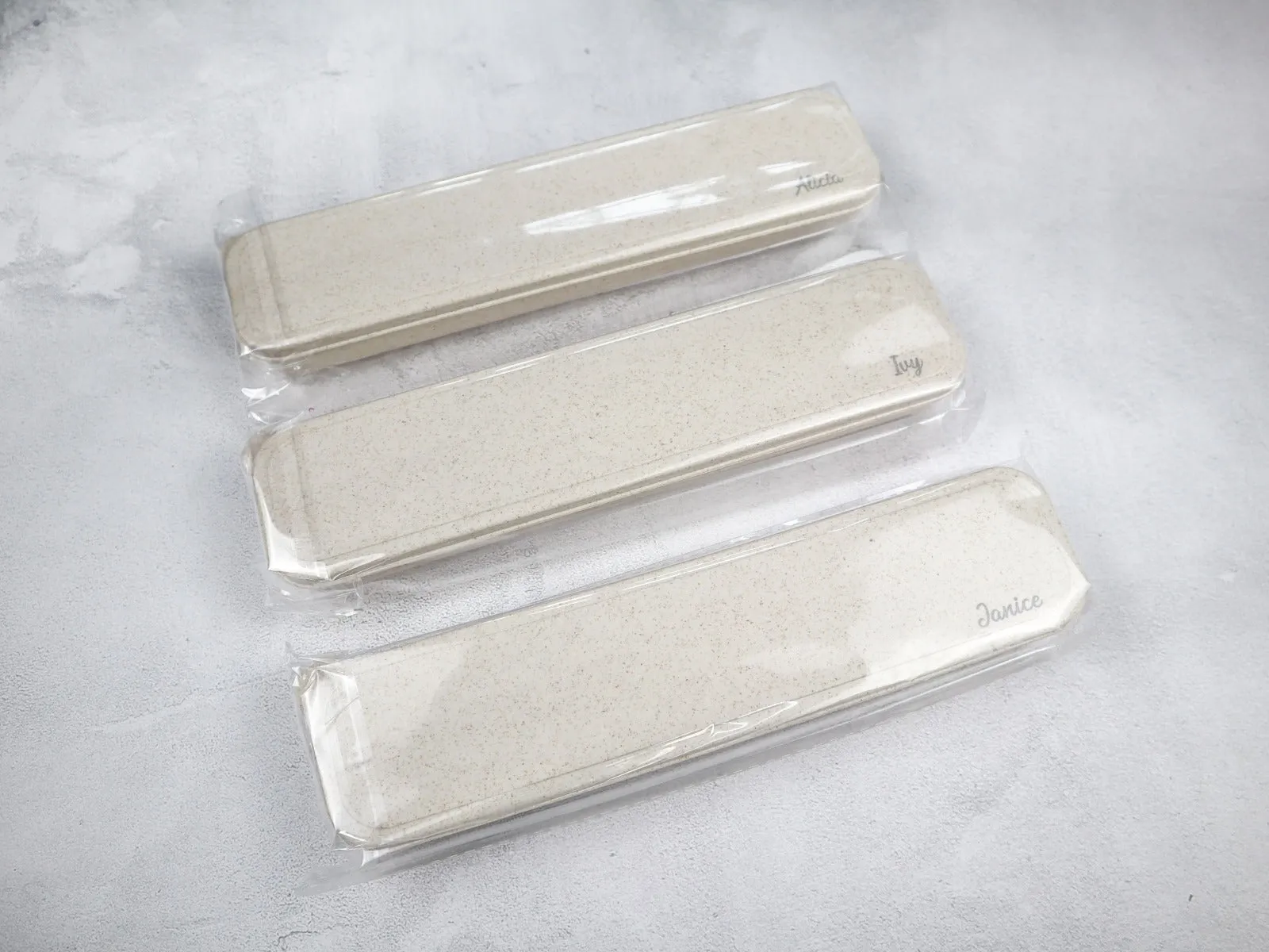 Personalised 5-pc Silver Spork Set