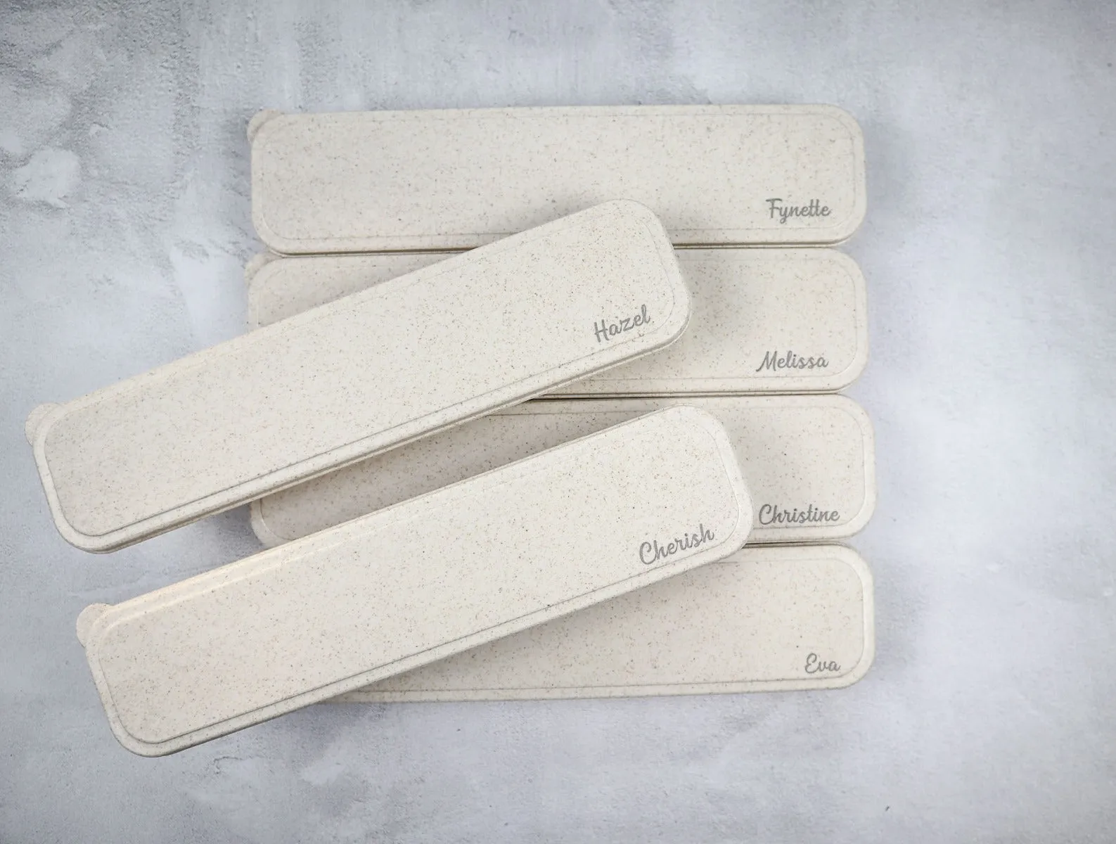 Personalised 5-pc Silver Spork Set