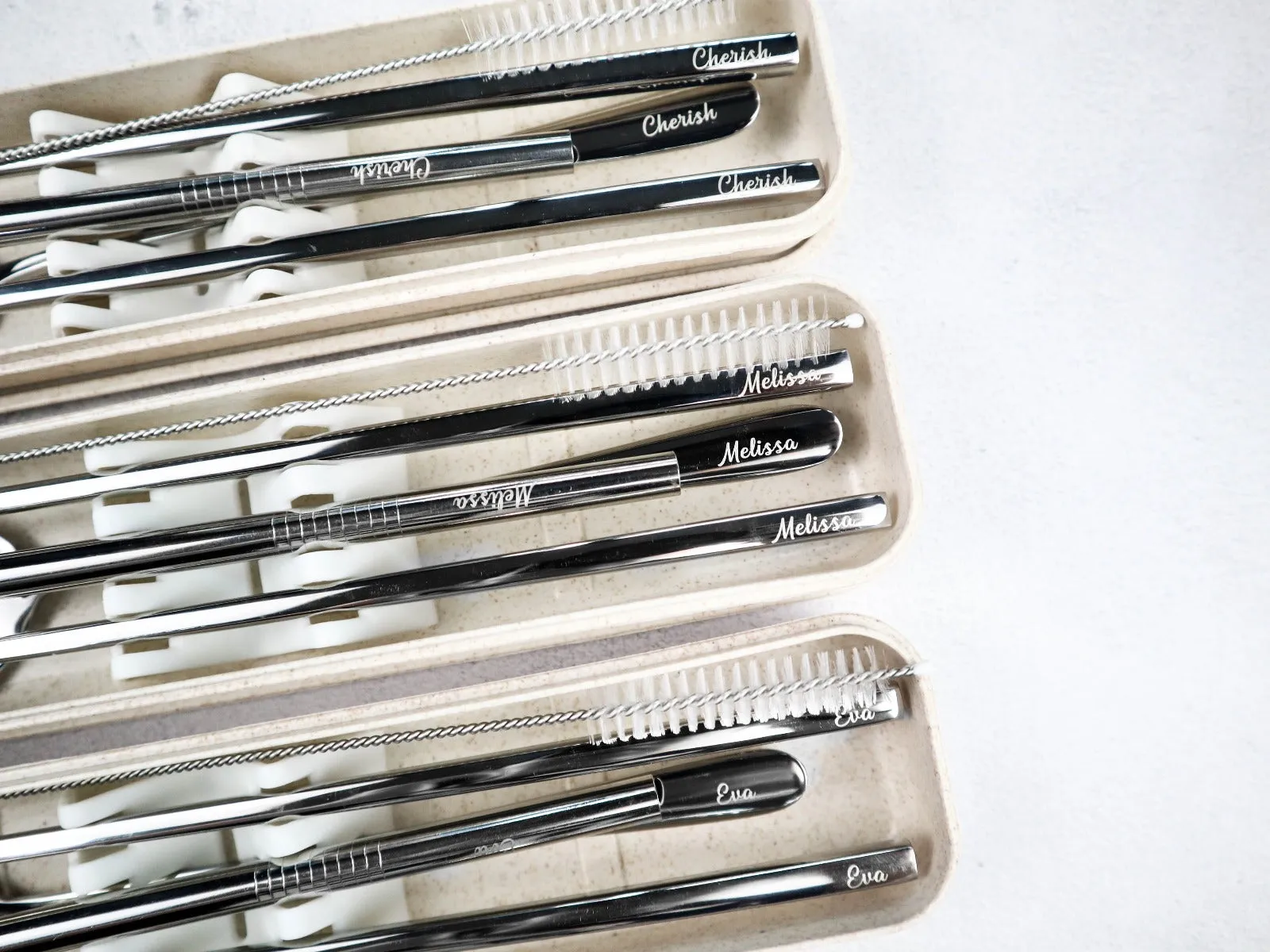 Personalised 5-pc Silver Spork Set
