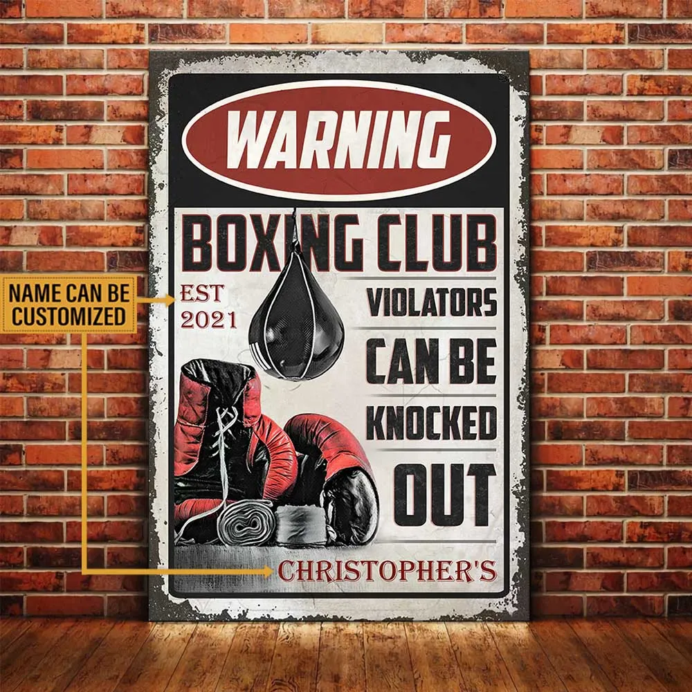 Personalized Boxing Club Violators Can Be Knocked Out Poster