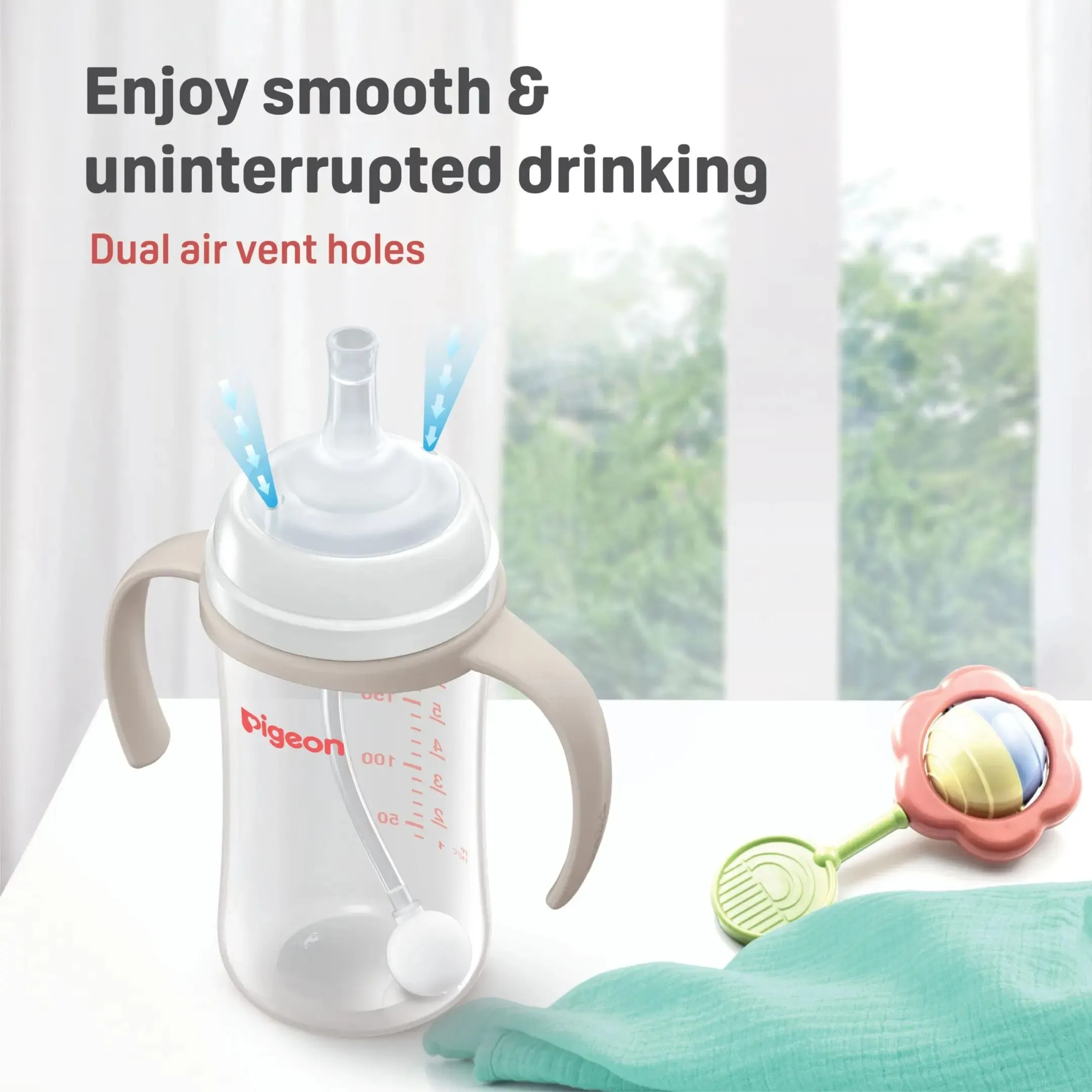 Pigeon Softouch Drinking Straw Set (12M )
