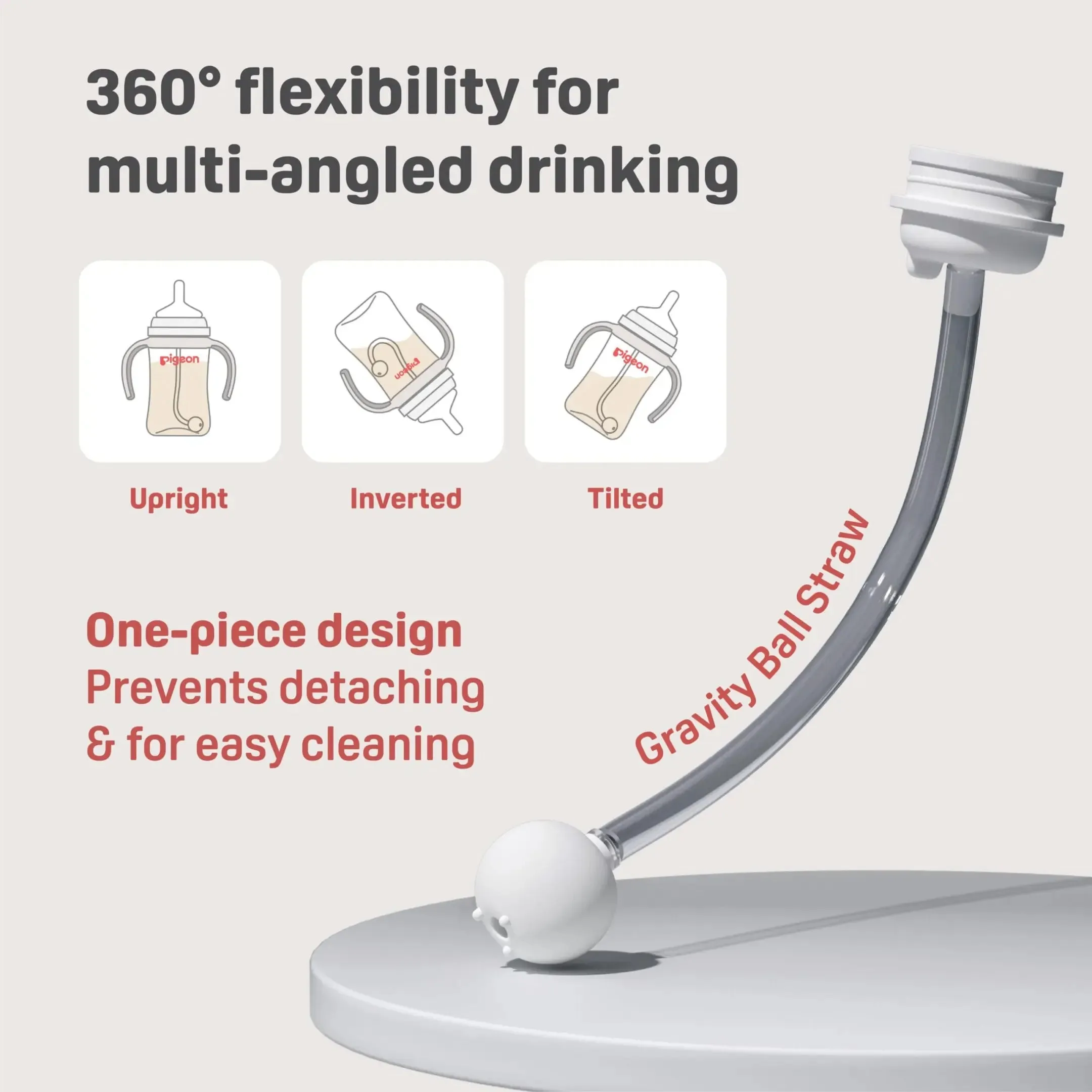 Pigeon Softouch Drinking Straw Set (12M )