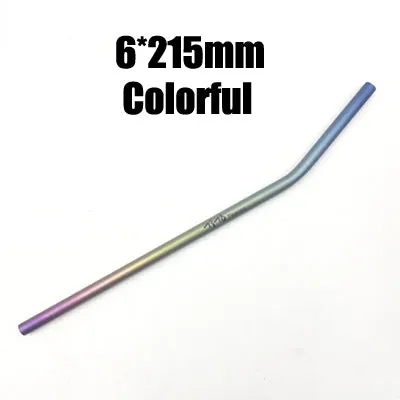 Portable Straight And Bend Titanium Drinking Straws For Camping Kitchen Outdoor