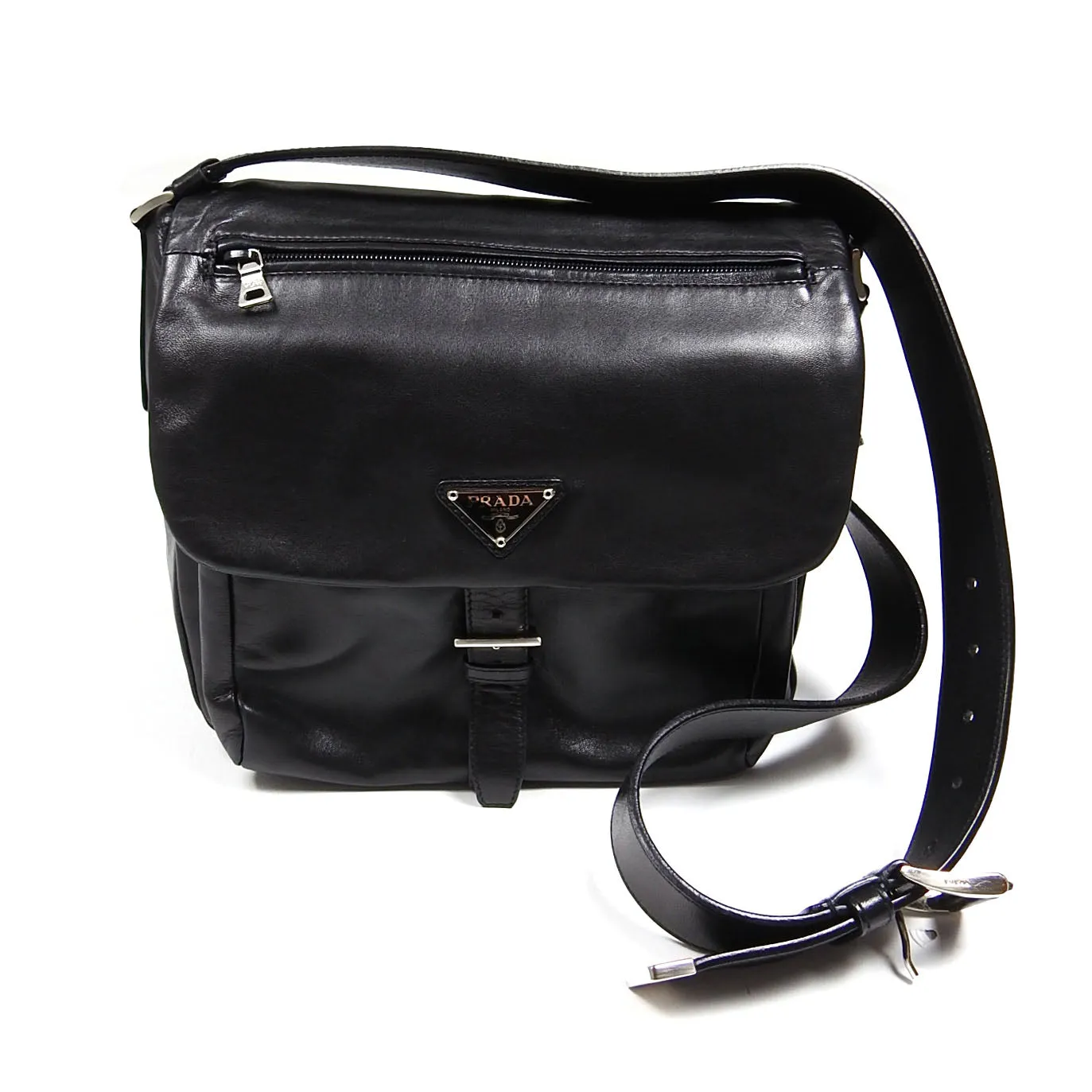 Prada Black Leather Crossbody Bag