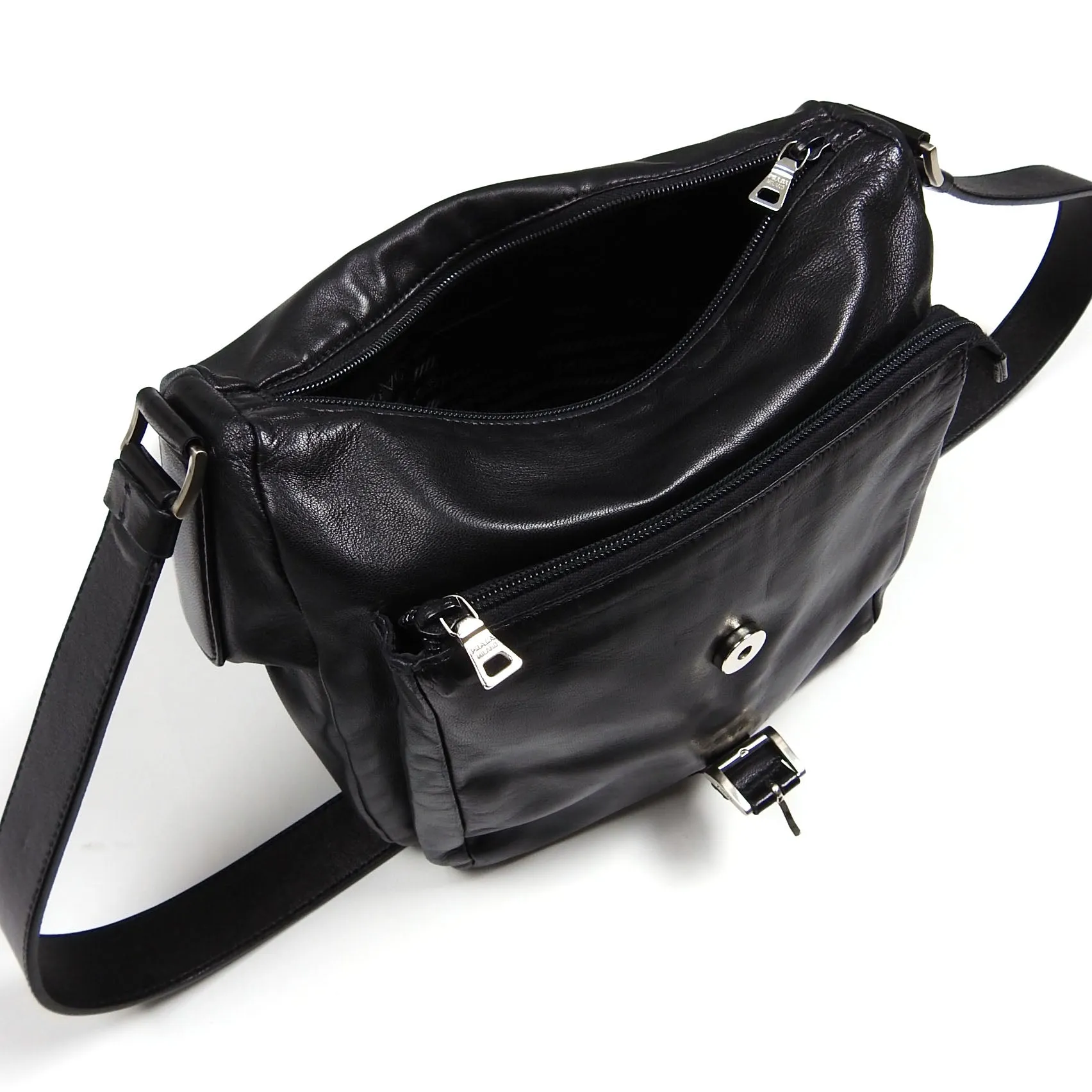 Prada Black Leather Crossbody Bag