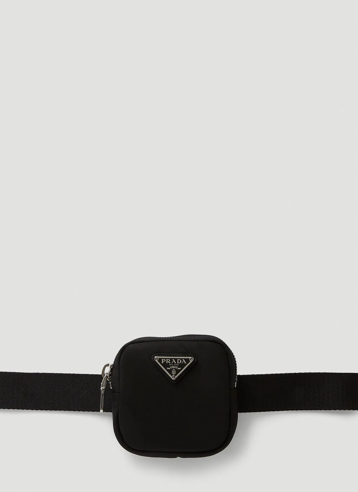 Prada Black Re-Nylon Logo Pouch Belt Bag