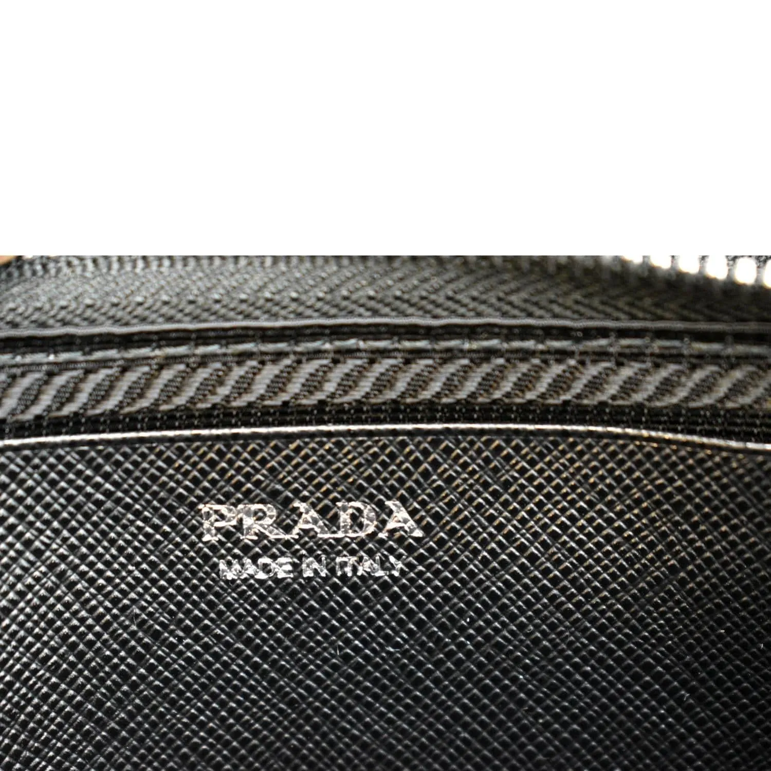 PRADA Mini Saffiano Leather Pouch Crossbody Bag Black