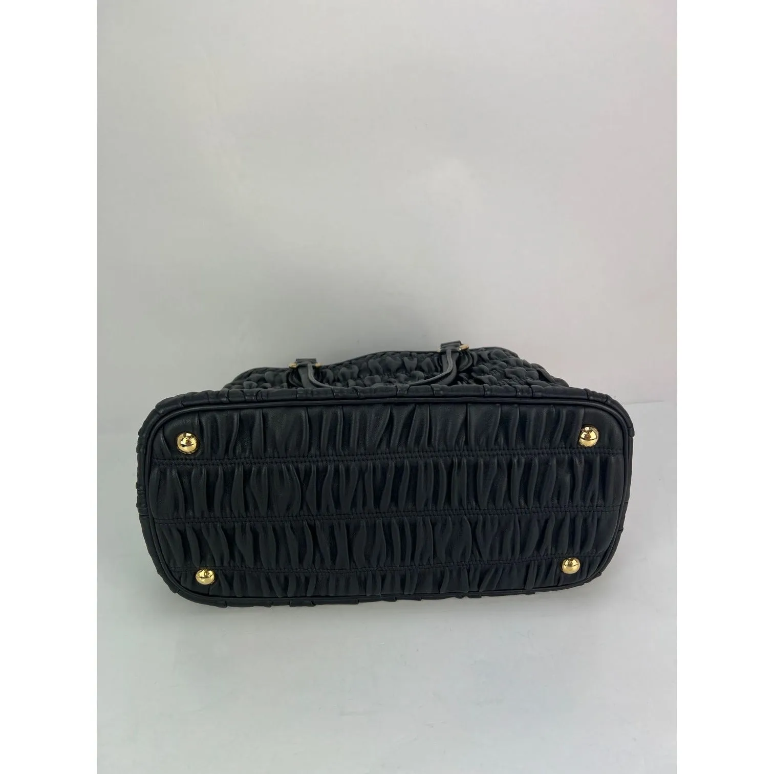 Prada Nappa Gaufre Black Leather Shoulder Crossbody Bag SOLD
