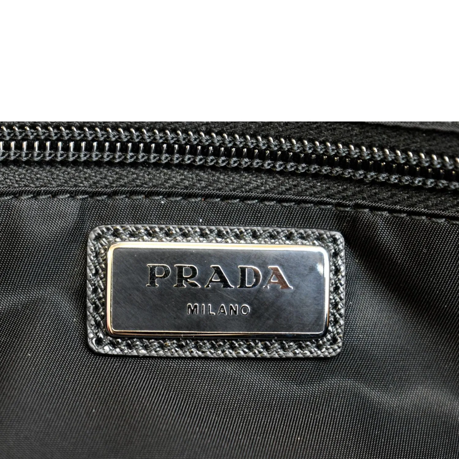 PRADA Re-Nylon Leather Belt Bag Black