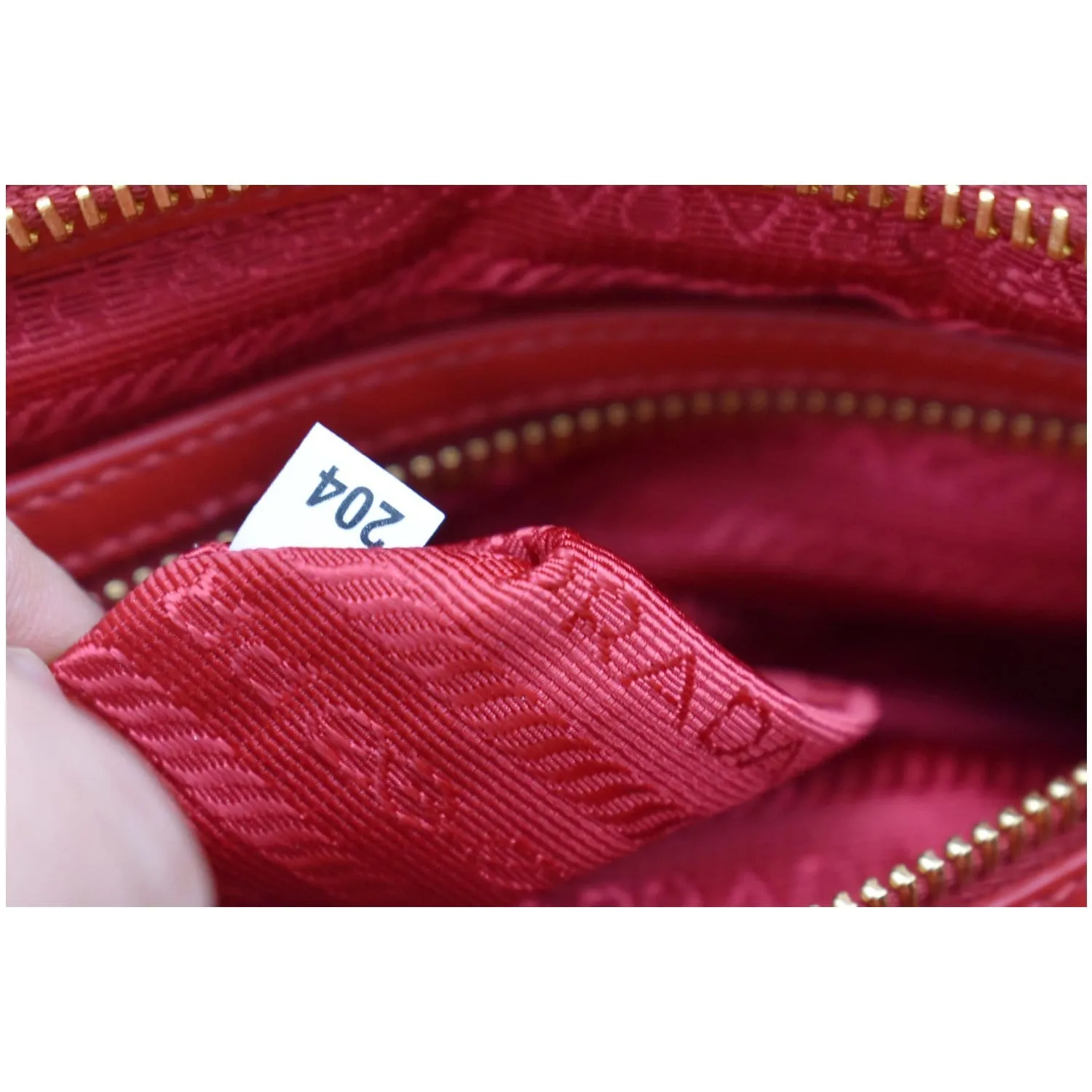 PRADA Tessuto Bandoliera Double Zip Nylon Crossbody Bag Red