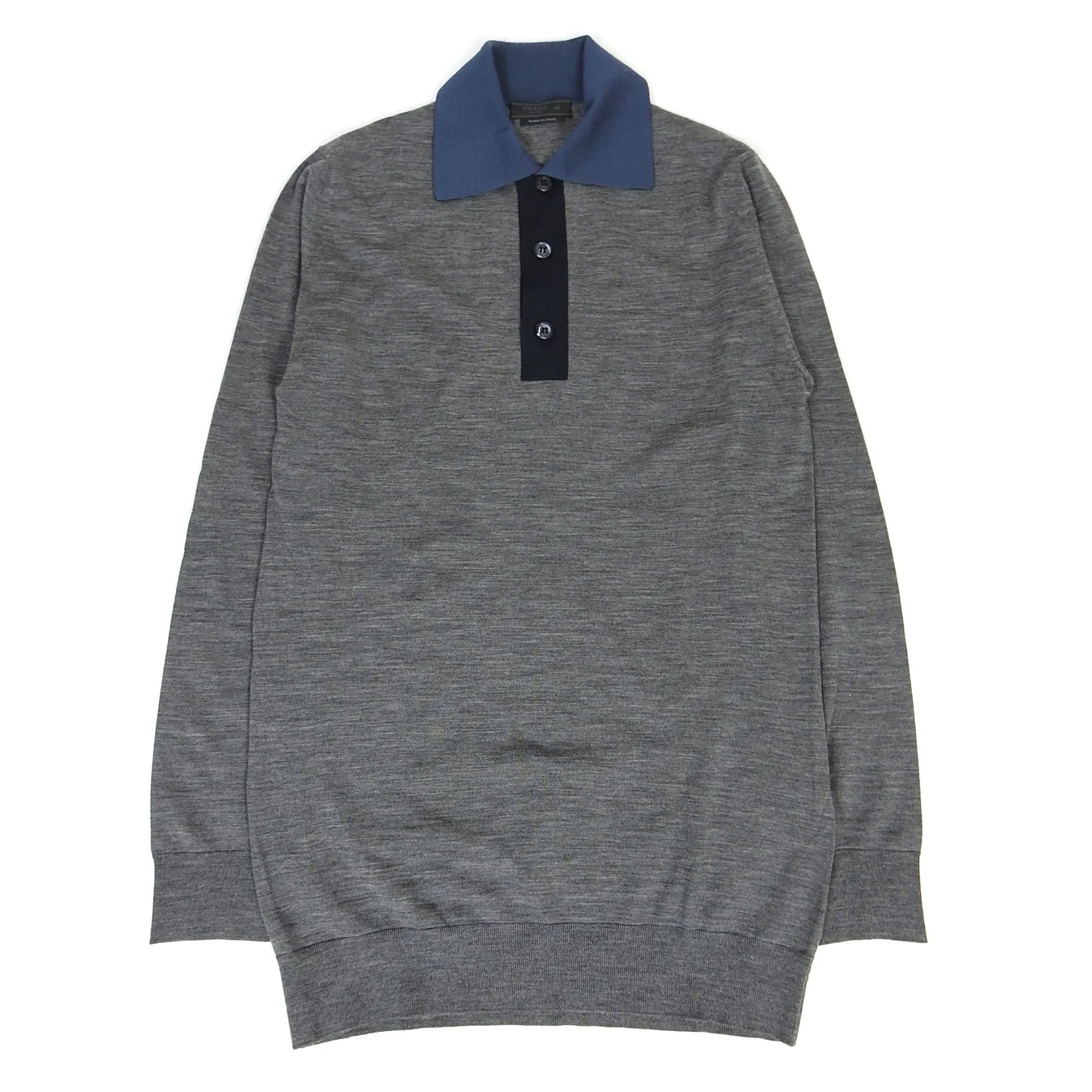 Prada Wool Longsleeve Polo Size 48