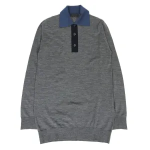 Prada Wool Longsleeve Polo Size 48