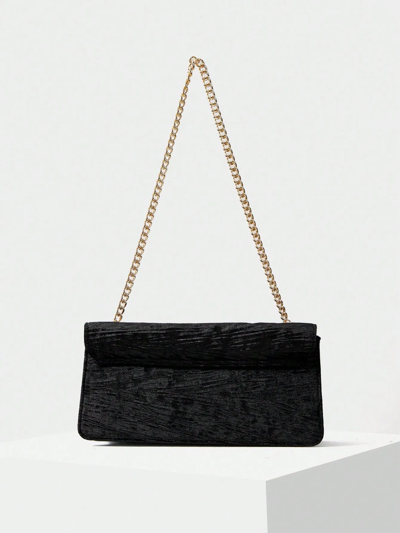 Premium Textured Velvet Chain Bag