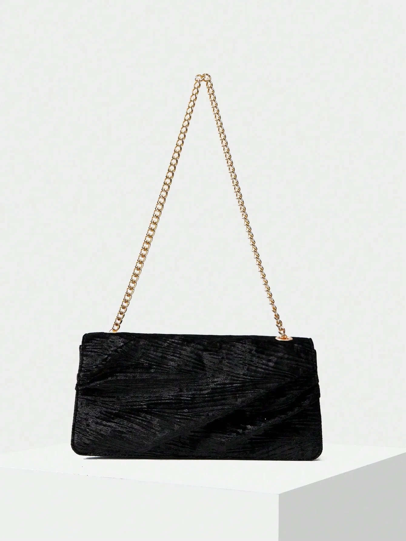 Premium Textured Velvet Chain Bag