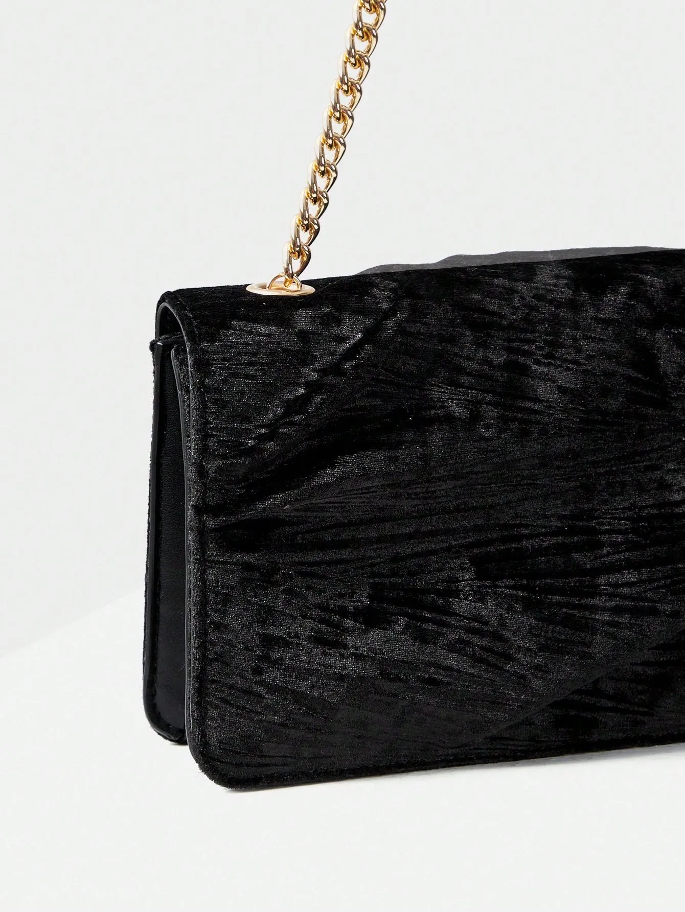 Premium Textured Velvet Chain Bag