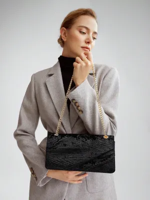 Premium Textured Velvet Chain Bag