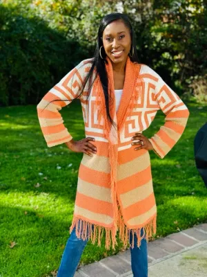Pumpkin Spice Belted Cardigan