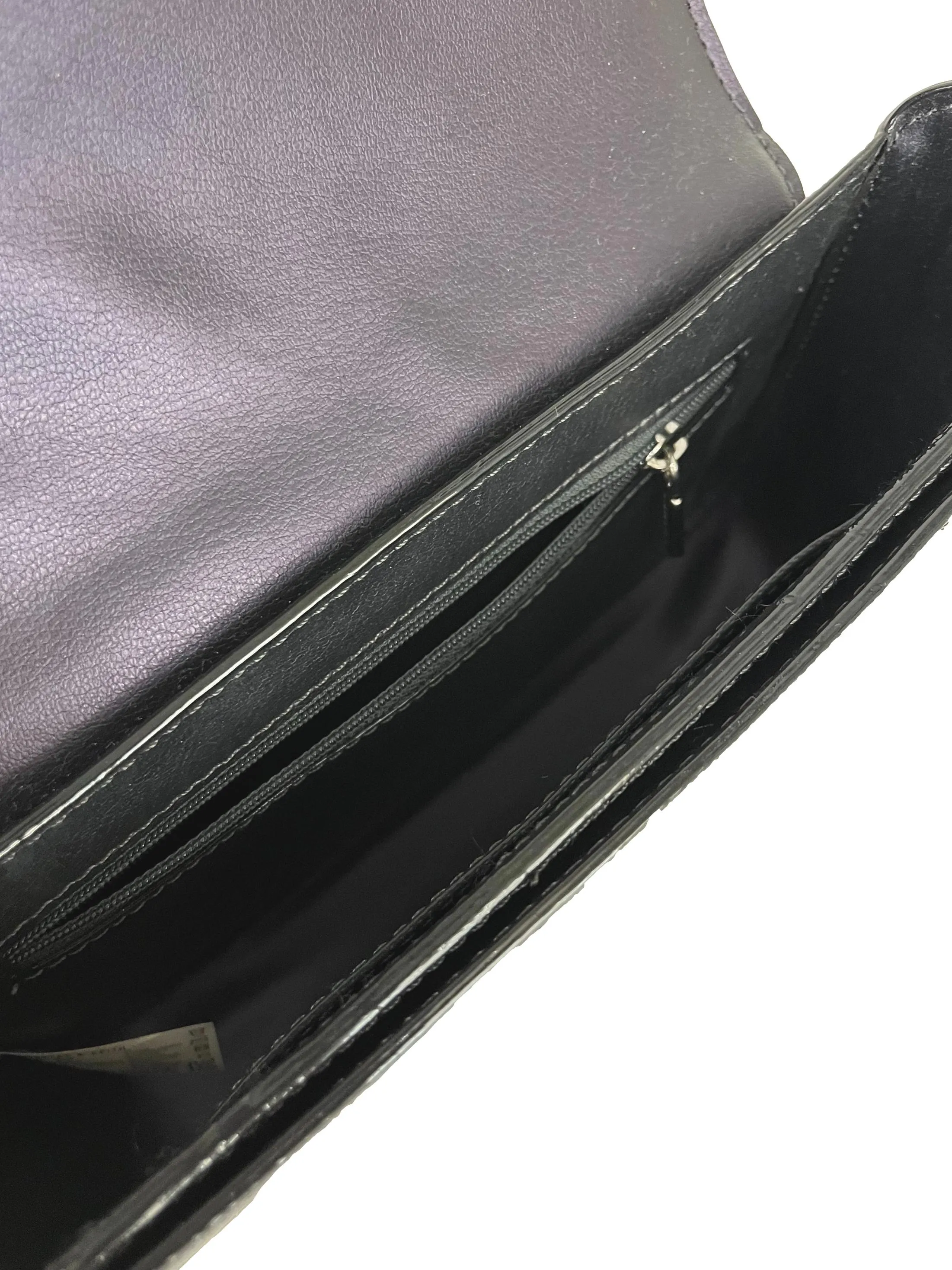 Purple Holographic Robot Detail Push Lock Crossbody
