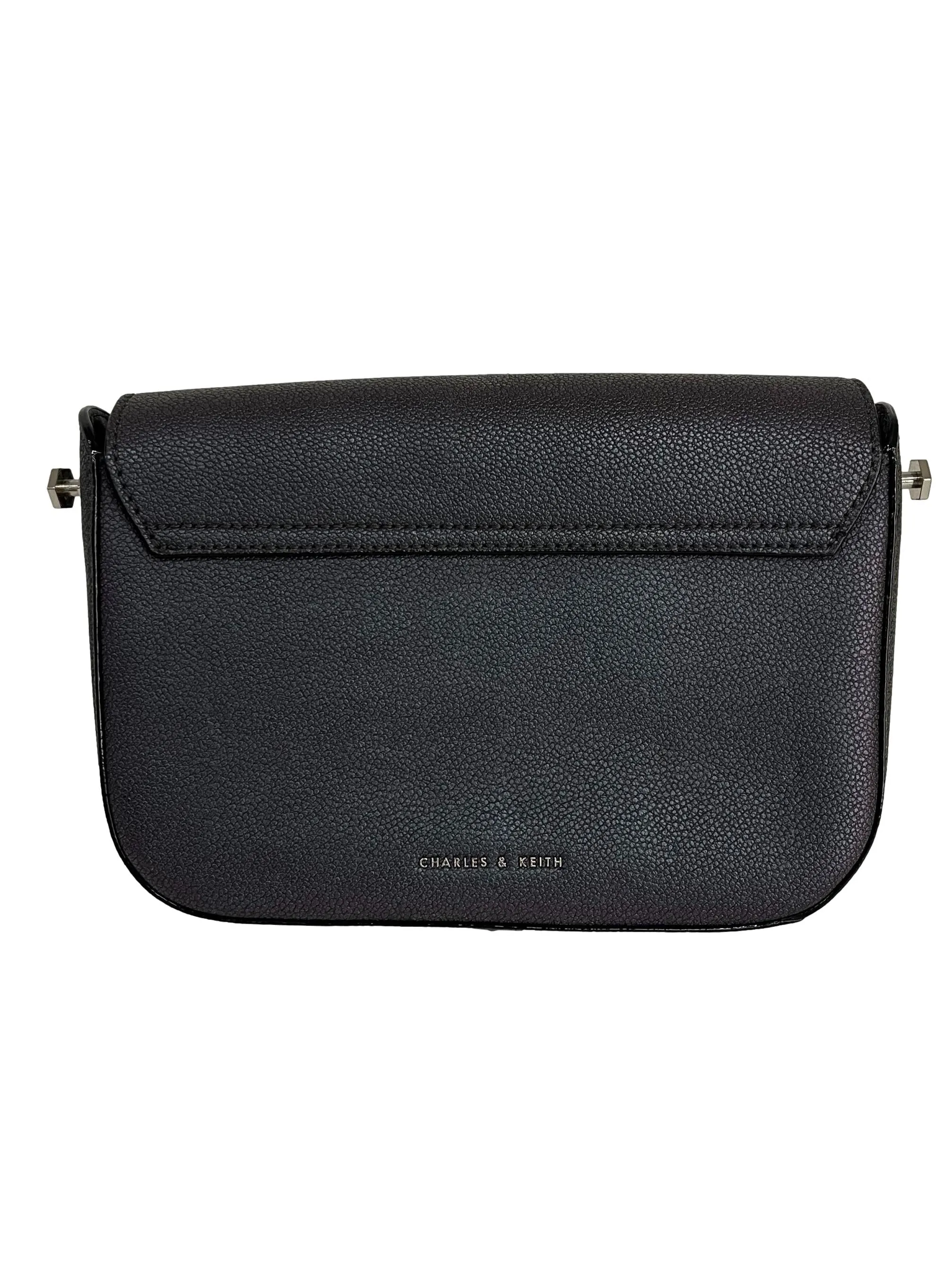 Purple Holographic Robot Detail Push Lock Crossbody