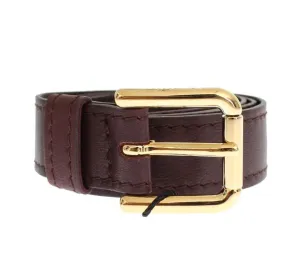 Purple leather belt