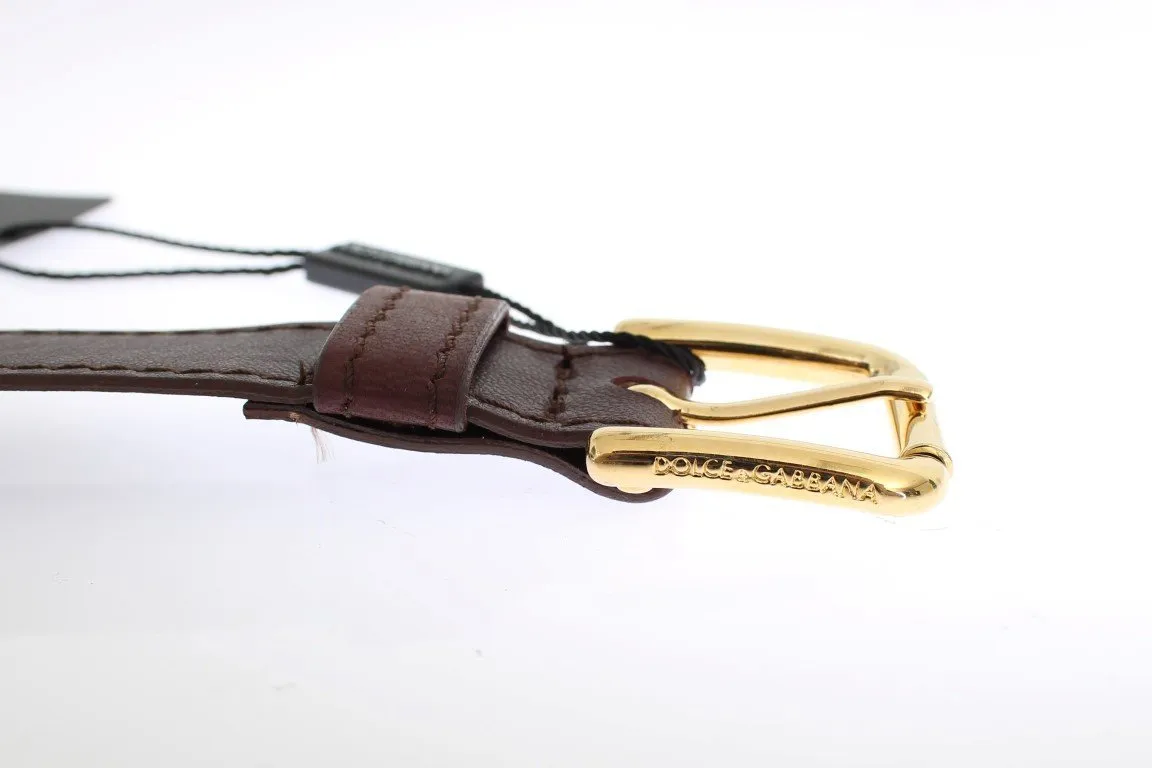 Purple leather belt
