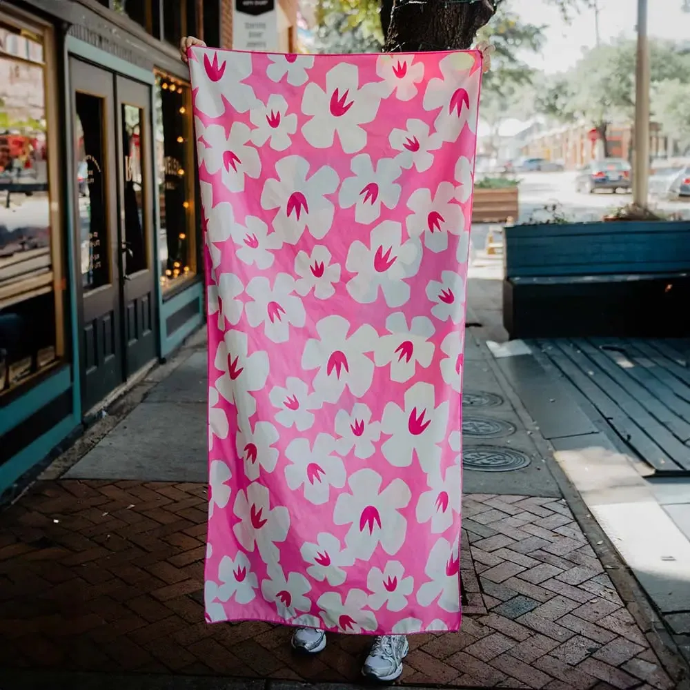 Quick Dry Abstract Flowers Beach Quick Dry Beach Towel 63” x 31”