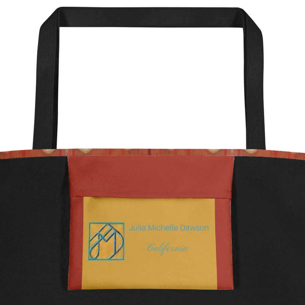 "Angel - Coral" Large Tote Bag