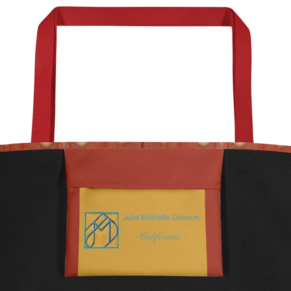 "Angel - Coral" Large Tote Bag