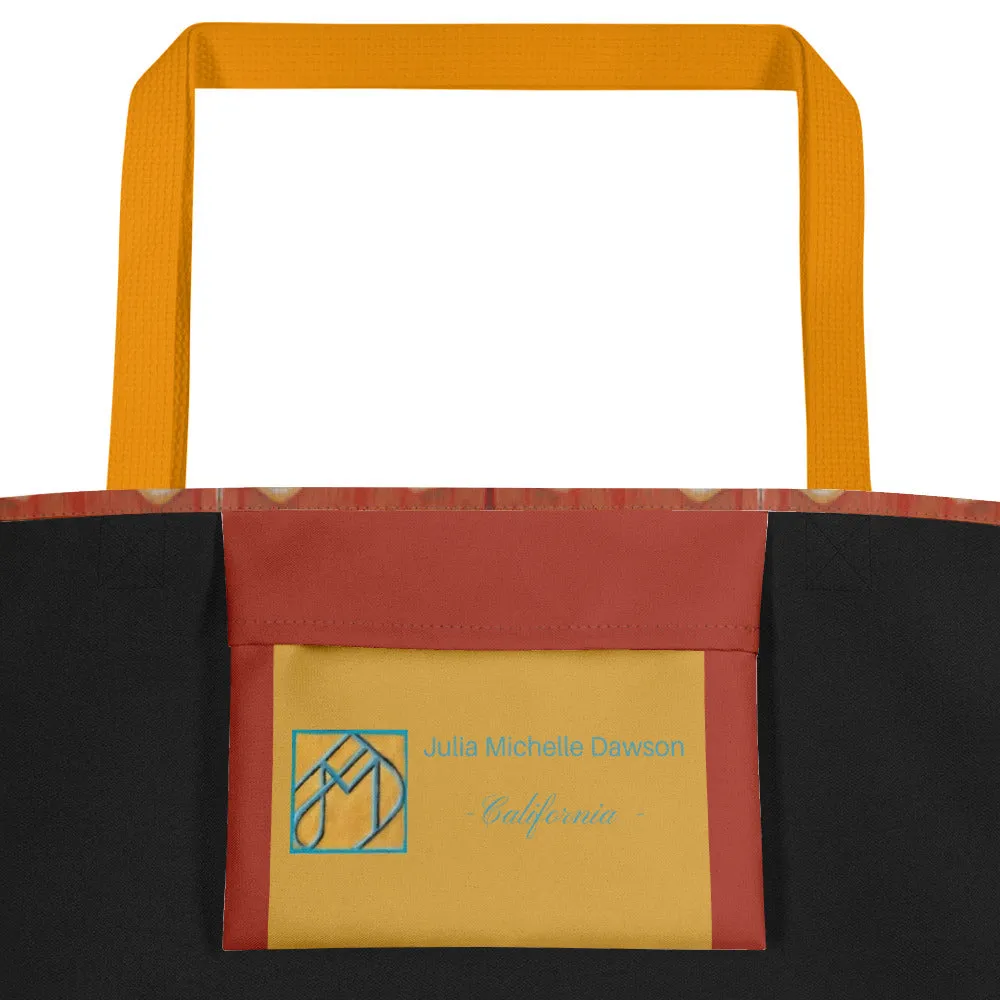 "Angel - Coral" Large Tote Bag