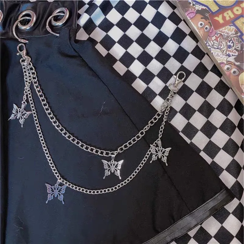 "BUTTERFLY HIP HOP" BELT PANTS CHAIN D070401