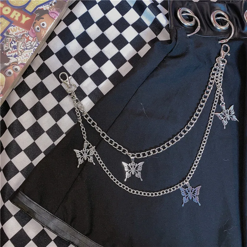 "BUTTERFLY HIP HOP" BELT PANTS CHAIN D070401