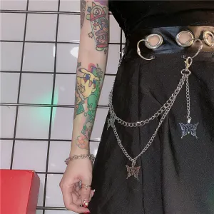 "BUTTERFLY HIP HOP" BELT PANTS CHAIN D070401