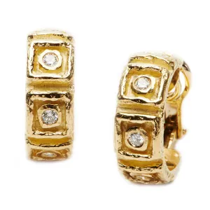 "E2" Diamond Loop Earrings