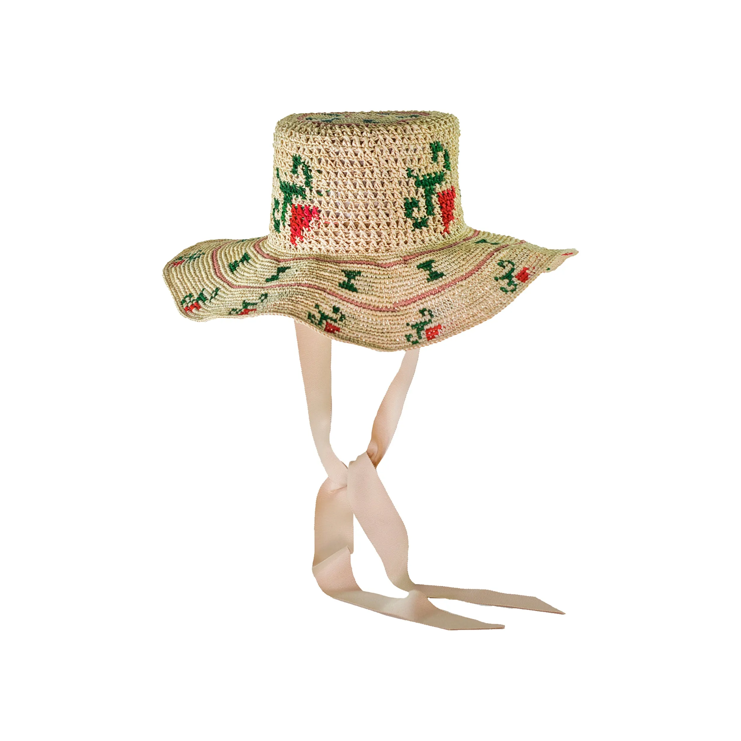 "Flowers" Hippie Long Brim Crochet